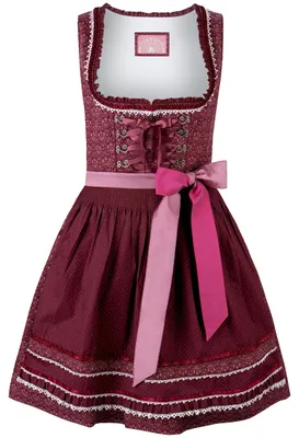 Produktbild von Dirndl Kim 55cm Länge bordeaux 36