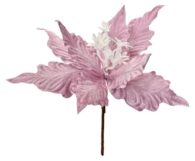 Image de Clayre & Eef Plante artificielle Étoile de Noël Ø 28x30 cm Rose Plastique