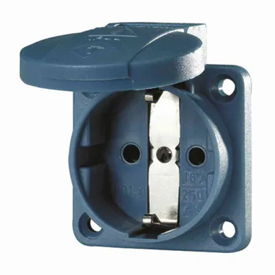 Immagine prodotto di MENNEKES SCHUKO-Anbausteckdose blau 11011 m. Klappdeckel 11011 (11011)
