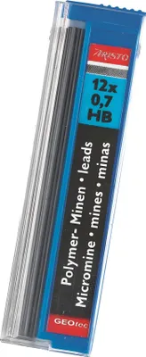 Productafbeelding van Aristo fijne potloodpunten, Hi-Polymer, 0.7 HB, verpakking met 12 punten