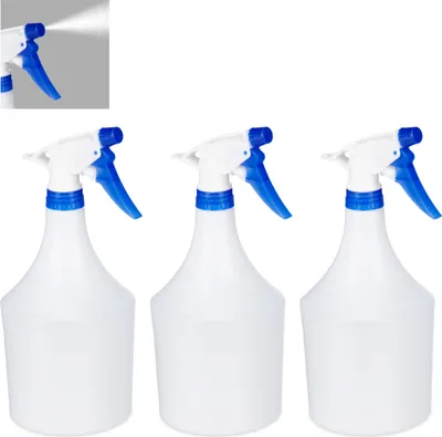 Produktbild von 24 x Sprühflasche Pflanzen, einstellbare Düse, 1 Liter Handsprüher, mit Skala, Kunststoff, Blumensprüher, weiß-blau