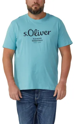 Productafbeelding van s.Oliver katoenen T-shirt met logo-opdruk