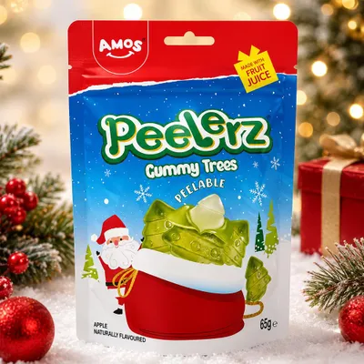 Produktbild von Amos Peelerz Gummy Trees Christmas Edition 65g