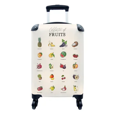 Produktbild von MuchoWow® Koffer Handgepäck Trolley Rollkoffer Kleine Reisekoffer mit 4 Rollen - Küche - Obst - Lebensmittel - Cabin Size < 55x40x23 cm & 55x40x20 cm - Fotokoffer - Kabinenkoffer - Boardgepäck - Reise-Box - Reisekoffer - Reisegepäck - Koffer mit Bild - Trolley für Kinder
