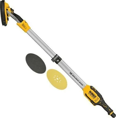 Obrázek produktu pro DeWALT DCE800N-XJ, Bruska na sádrokarton, Sychý zip, Černá, Stříbrná, Žlutá, Bezkartáčový, 700 ot/min, 1200 ot/min