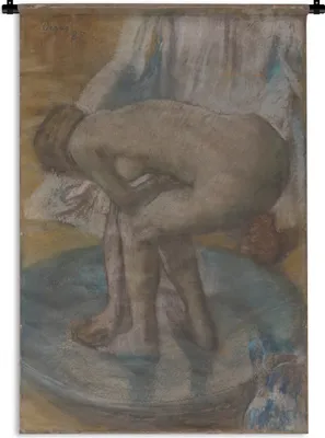 Produktbild von MuchoWow® Wandteppich Wandbehang Die Tobbe - Gemälde von Edgar Degas 120x180 cm Tapisserie Dekoration Wandtuch - Schlafzimmer - Dekorationen für das Haus