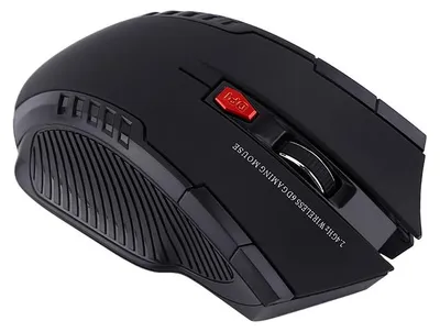 Obrázek produktu pro Miniaturní přenosná bezdrátová optická herní myš 2,4 GHz pro PC a notebooky, černá