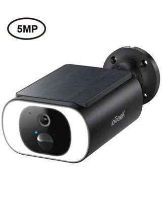Produktbild von ieGeek 5MP HD Überwachungskamera Aussen Akku mit Solarpanel Überwachungskamera Aussen Solar Kamera Überwachung mit Spotlight PIR-Bewegungserkennung