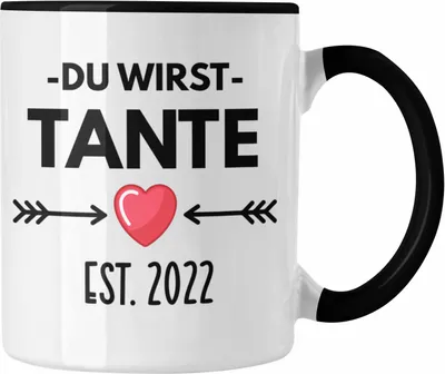 Produktbild von Trendation - Onkel Du Wirst Onkel 2022 Geschenk Schwangerschaft Verkünden Onkel Überraschung Baby Kaffeetasse (Schwarz)