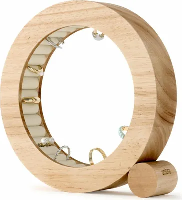 Immagine prodotto di Umbra Schmuck-Organizer Ferris, Ringaufbewahrung, Eschenholz, Natur, 19 cm, 1021415-390