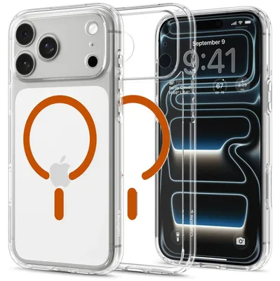 Obrázok produktu pre Spigen ACS12159, Ochranný obal, Apple, iPhone 18 Pro / 17 Pro, 16 cm (6.3"), Oranžová, Priehľadná