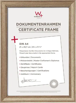 Immagine prodotto di Walther Portadocumenti Lounge in acciaio, formato DIN A4, effetto legno