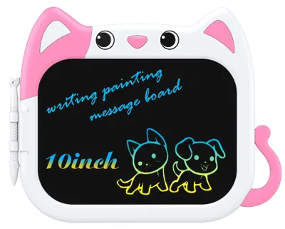 Obrázek produktu pro Barevný LCD tablet, 10 palců pro děti, magnetická tabule na kreslení, vzdělávací hračka, dárek pro děti, bílá tabule, růžová