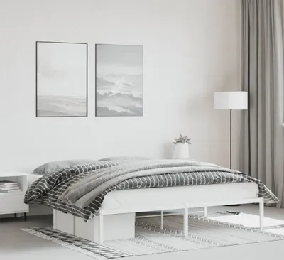 Produktbild von CLORIS Bettgestell Bettrahmen Metall Weiß 180x200 cm, 21,2 kg