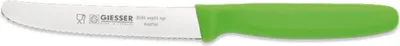 Produktbild von Giesser Messer Brötchenmesser Tomatenmesser Küchenmesser 3mm Wellenschliff Klinge 11cm - hellgrün