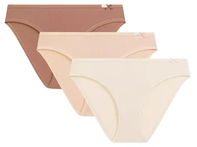 Produktbild von Damen Bikini 3er-Pack Figi Atlantic Baumwolle Komfort Orange Braun Beige XL
