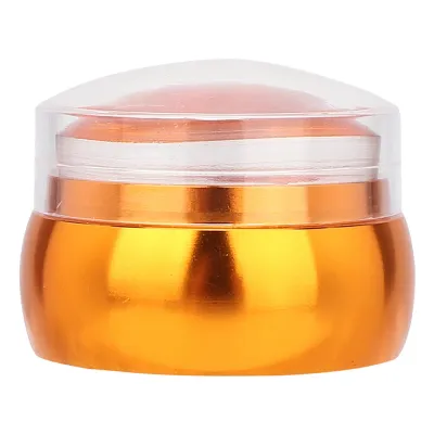 Produktbild von Professionelles Silikon-Nagelkunst-Stempelset mit Deckelschaber und Maniküre-Nageldruckwerkzeug (Orange)