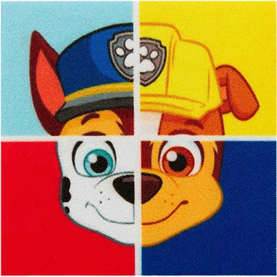 Produktbild von Paw Patrol © Chase Marshall Rubble Collage - Aufnäher / Bügelbild / Aufbügler / Applikationen / Flicken, Größe: 5,9 x 5,9 cm