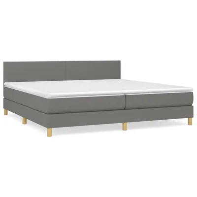 Produktbild von vidaXL Boxspringbett mit Matratze Dunkelgrau 200x200 cm Stoff
