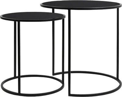 Produktbild von Light & Living - Beistelltisch DUARTE - Ø50x52cm - Schwarz - 2er-Set