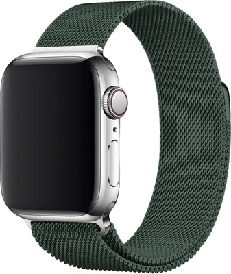 Produktbild von Strap-it Apple Watch Milanaise Armband (Dunkelgrün) - Große: 42 - 44 - 45 - 49mm