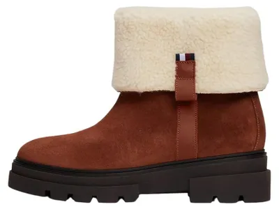 Image de Bottes Tommy Hilfiger pour femmes, modèle FW0FW08158, en Fourrure artificielle et daim, couleur [couleur manquante]