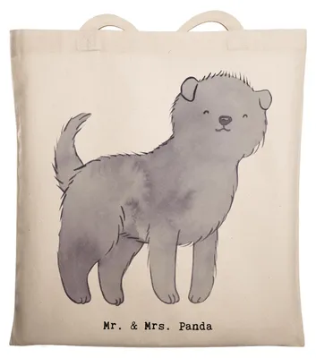 Produktbild von Mr. & Mrs. Panda Schultasche Affenpincher Moment - Transparent - Geschenk, Laptoptasche, Tasche, Einkaufstüte, Jutetasche, Tote Bag, Shopping