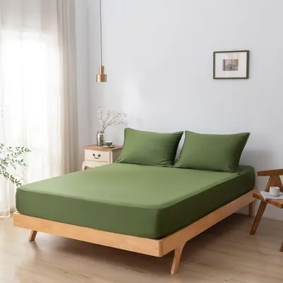 Obrázok produktu pre Bambusové priehľadné prestieradlo 160×200 – tmavozelená farba