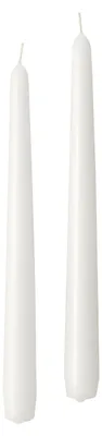 Productafbeelding van Kegelvormige kaarsen, wit, diameter 2,2 cm, hoogte 30 cm, 12 stuks