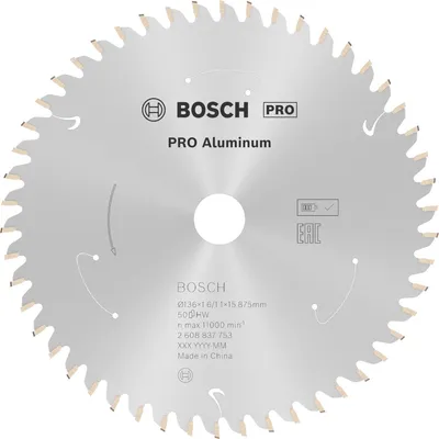 Immagine prodotto di Lama circolare a batteria Bosch standard, 136 x 1,6/1,1 x 15,875, 50 denti 2608837753