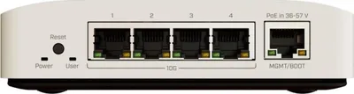 Productafbeelding van MikroTik Cloud Router Switch CRS304-4XG-IN. 4x 10 Gigabit Ethernet (RJ45) poorten. DIN-montage