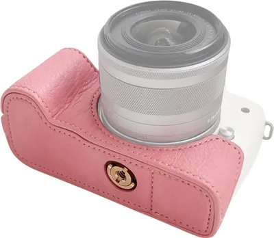 Zdjęcie produktu dla Przenośny futerał ochronny na aparat w stylu retro z otwieranym dnem i paskiem na ramię do aparatu Canon EOS M50/M50 II/M5