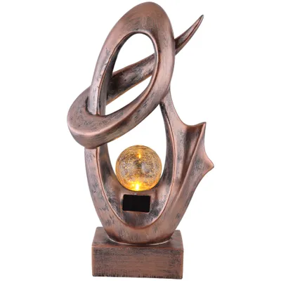 Produktbild von LED Solar Gartenlampe, Crackle Glas, bronze, wetterfest