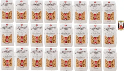 Produktbild von La Molisana Radiatori N°73, Pasta Lenta Lavorazione Teigwaren aus Hartweizengrieß Bronze-Zeichnung 24x 500g + Italian Gourmet polpa 400g
