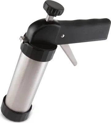 Image de Oetker en acier inoxydable avec 12 moules en acier inoxydable, seringue à pâtisserie, pour des pâtisseries variées, grand volume de remplissage
