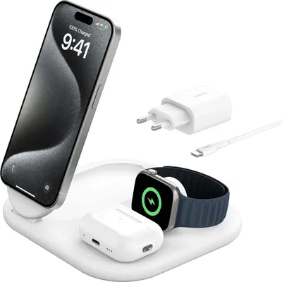 Produktbild von Belkin BoostCharge 3 v 1 - Bezdrôtová nabíjačka