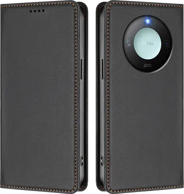 Immagine prodotto di Custodia in pelle per Honor X9C Smart, custodia magnetica in Finto cuoio flip con supporto Nero