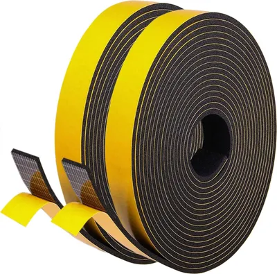 Produktbild von Selbstklebendes Dichtungsband für Türen und Fenster - Gummi Türdichtung und Schallschutz Schaumstoffband 20mm (B) x 3mm (D), 10m, Schwarz