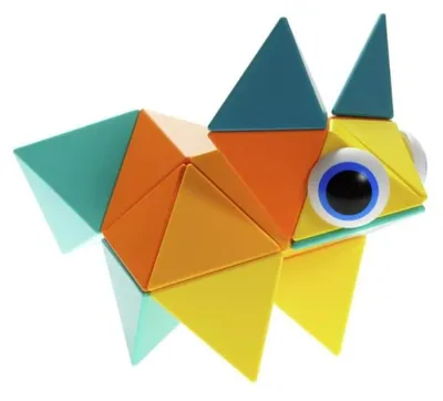 Obrázek produktu pro EliNeli Magnetická stavebnice, magnetické origami, 38 dílků