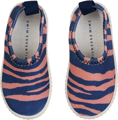 Produktbild von Swim Essentials rutschfeste Wasserschuhe, für Kinder blau/orange Zebra Muster Größe 24