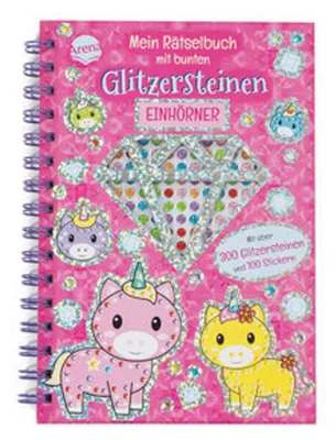 Obrázok produktu pre Mein Rätselbuch mit bunten Glitzersteinen. Einhörner