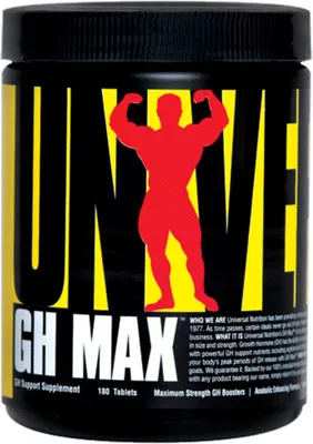 Obrázek produktu pro Universal GH Max 180 tablet / Podpora růstového hormonu / Doplněk stravy s obsahem argininu AKG a ornitinu obohacený o vitamin B6