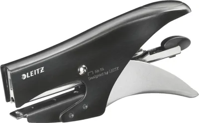 Produktbild von Leitz 55640094, 15 Blätter, Schwarz, Edelstahl, Metall, 80 g/m², 4,95 cm, Hinten
