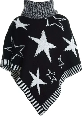 Produktbild von BEZLIT Mädchen Poncho mit Schalkragen Schwarz 128