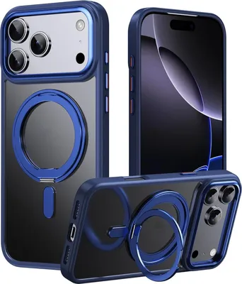 Image de Pour Apple iPhone 17 Pro : coque de protection MagSafe 360° Frosted en TPU + PC, bleue