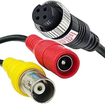 Produktbild von 4 Pin Rückfahrkamera Kabel auf RCA Stecker Cinch Adapter Monitor Anschlusskabel