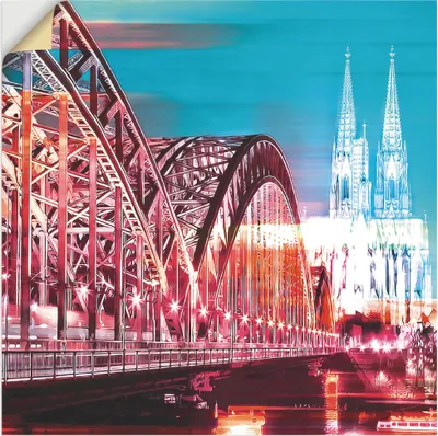 Produktbild von ARTland Wandbild, selbstklebend Köln Skyline Abstrakte Collage 13 Größe: 70x70 cm