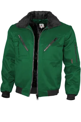Produktbild von Qualitex Pilotenjacke - Arbeitsjacke Herren 4-in-1 Pilotenjacke mit abtrennbaren Ärmeln - in Farbe: grün - Herren: M - Damen: 40