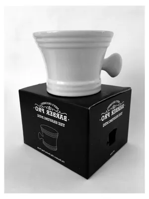 Produktbild von Weiße Rasiermug von Barber Pro
