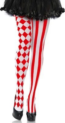 Produktbild von Harlekin Strumpfhose Rot für Damen Erwachsene - Einheitsgröße